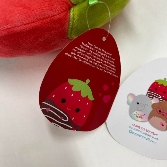 Squishmallow Scarlet Chocolate Strawberry 8" Plush Valentines 2022 - Picture 6 of 6